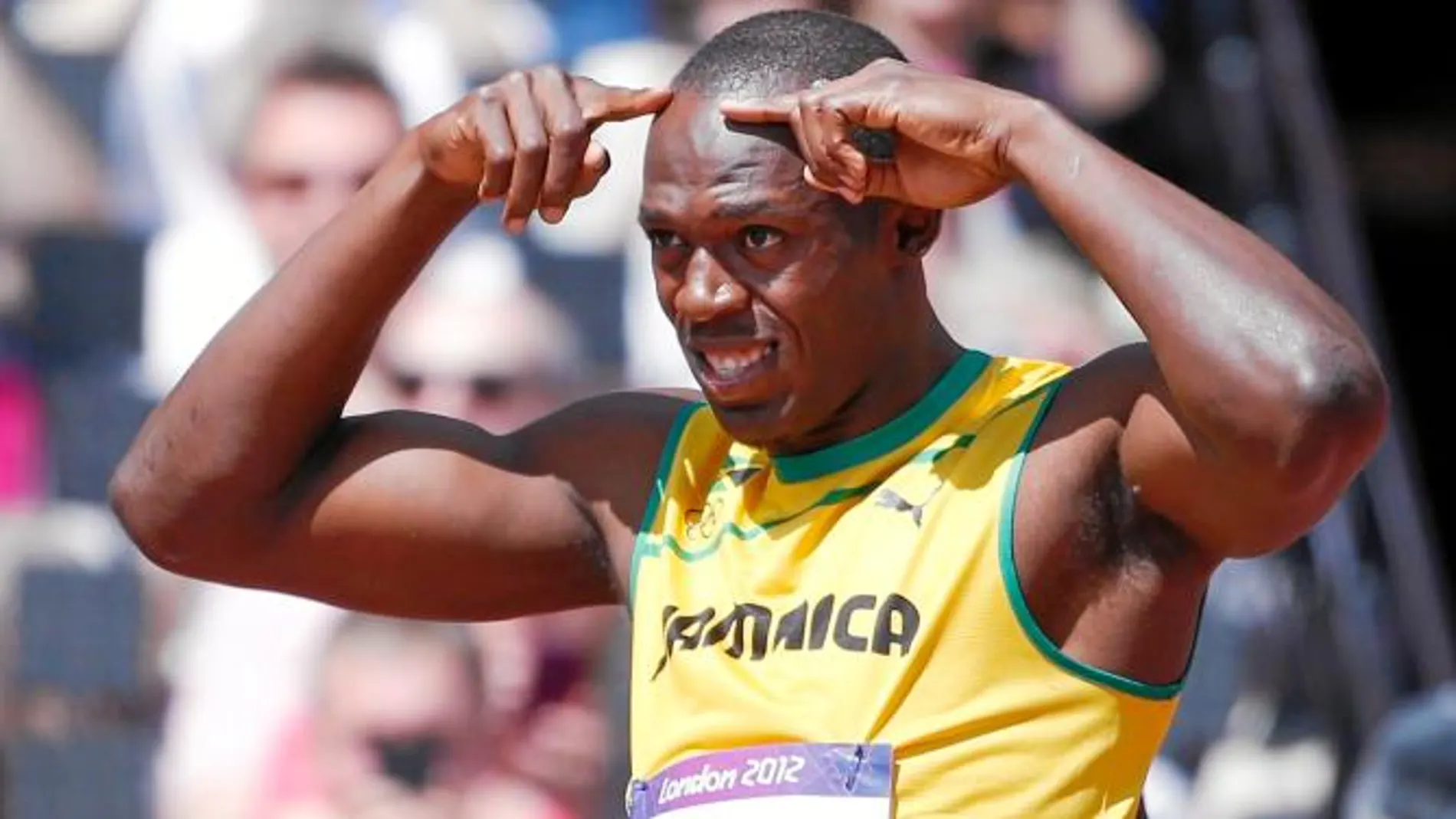 Usain Bolt logró una discreta marca de 10,09, aunque entró andando
