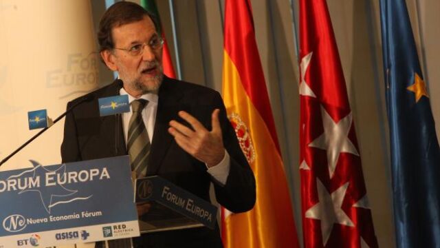 Rajoy, ayer en el Palacio de la Moncloa