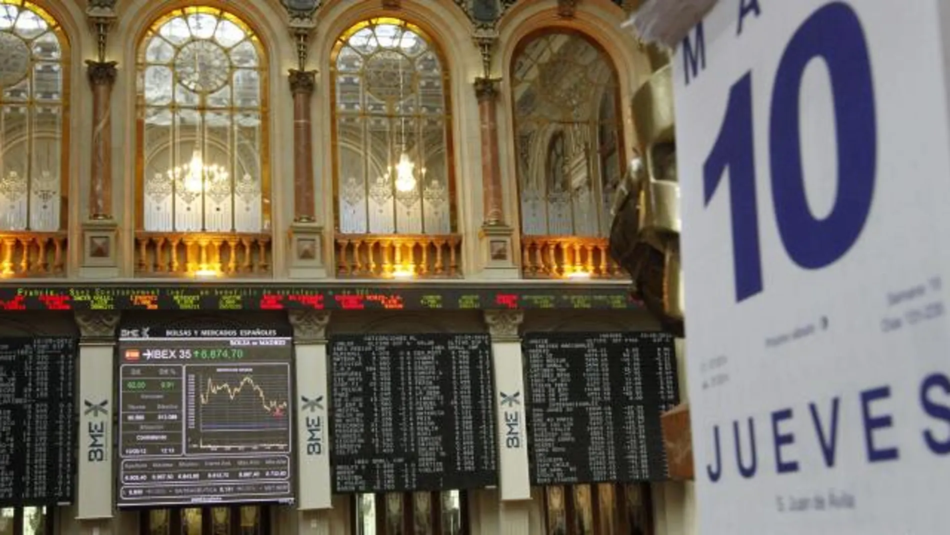 El Ibex anota el mayor alza del año un 342% animada por la banca