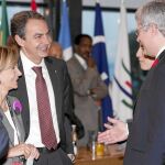 Zapatero y Salgado, ayer, en la cumbre del G-20