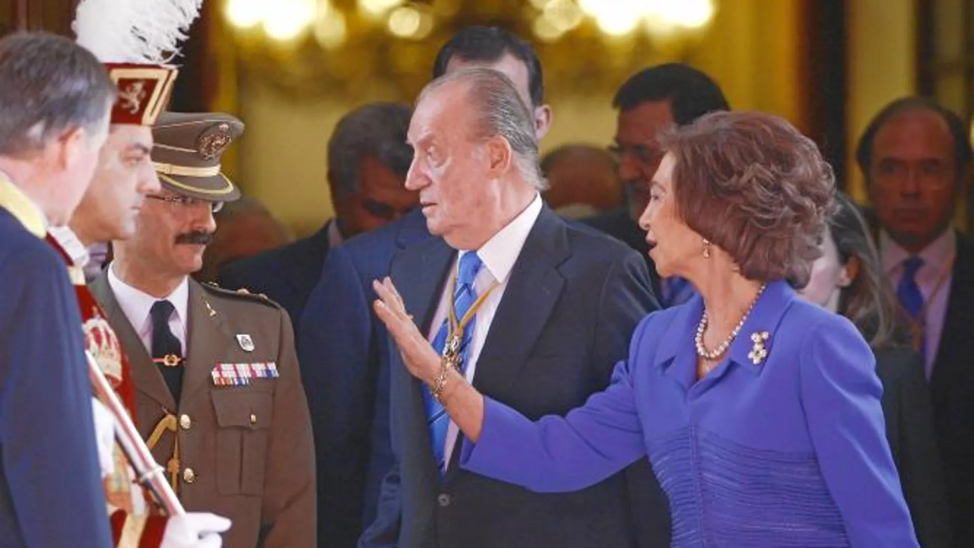 Llegada de los Reyes y de los Príncipes al solemne acto en el Congreso de los Diputados