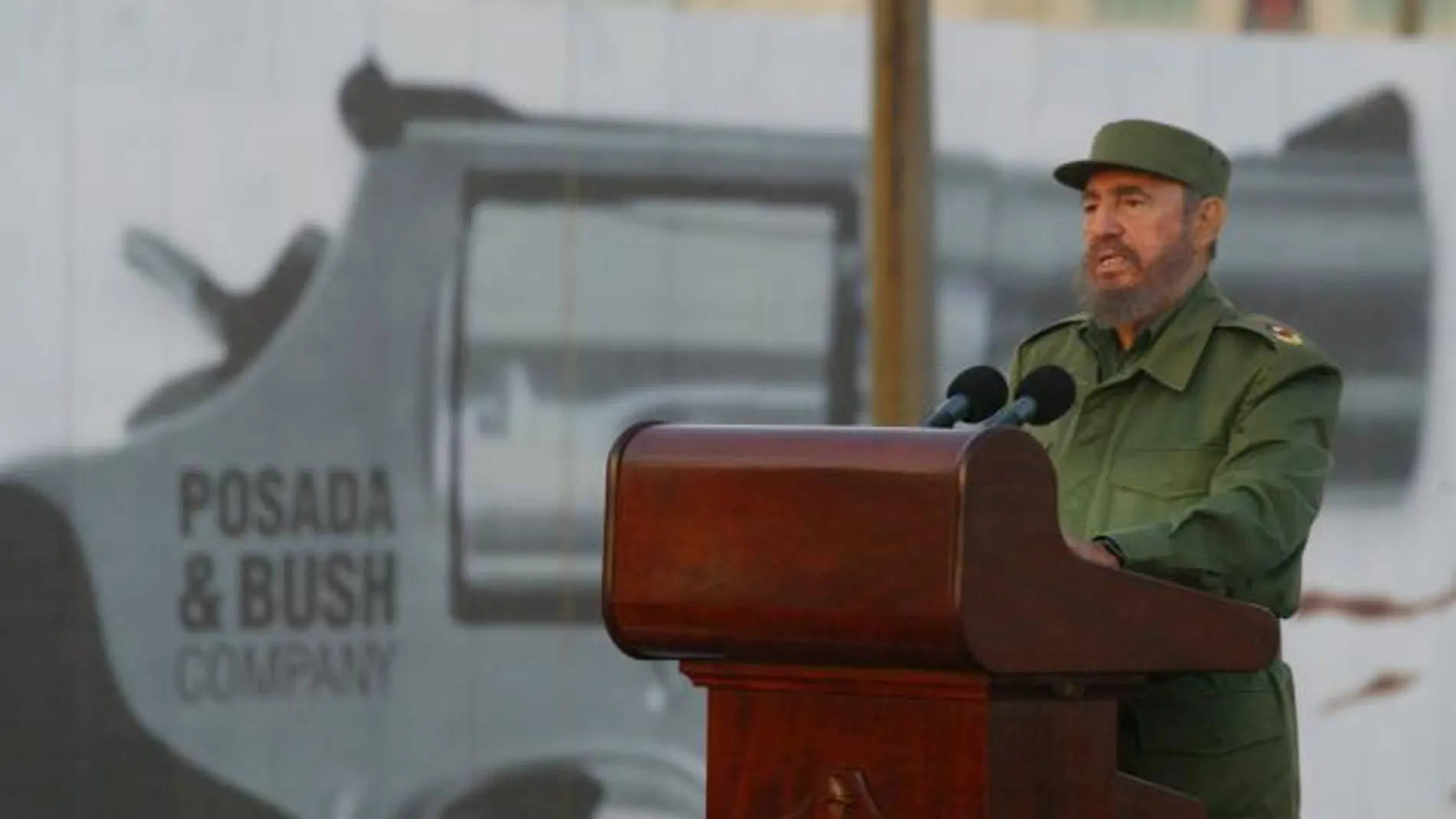 Fidel Castro durante un discurso en 2006