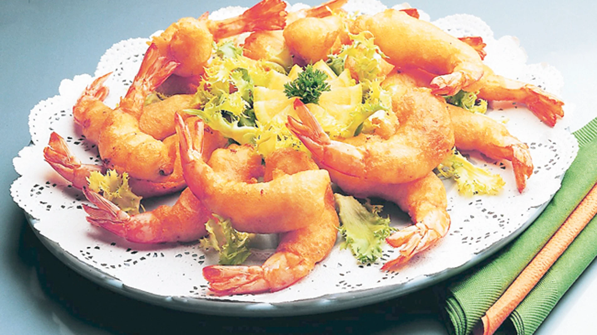 Gambas con gabardina