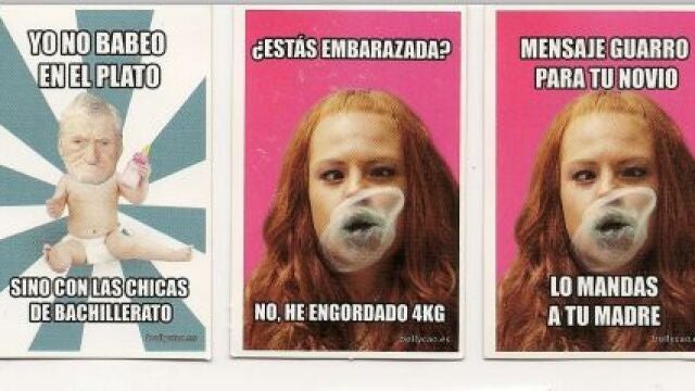 Imagen de algunos de los cromos de Panrico Donuts