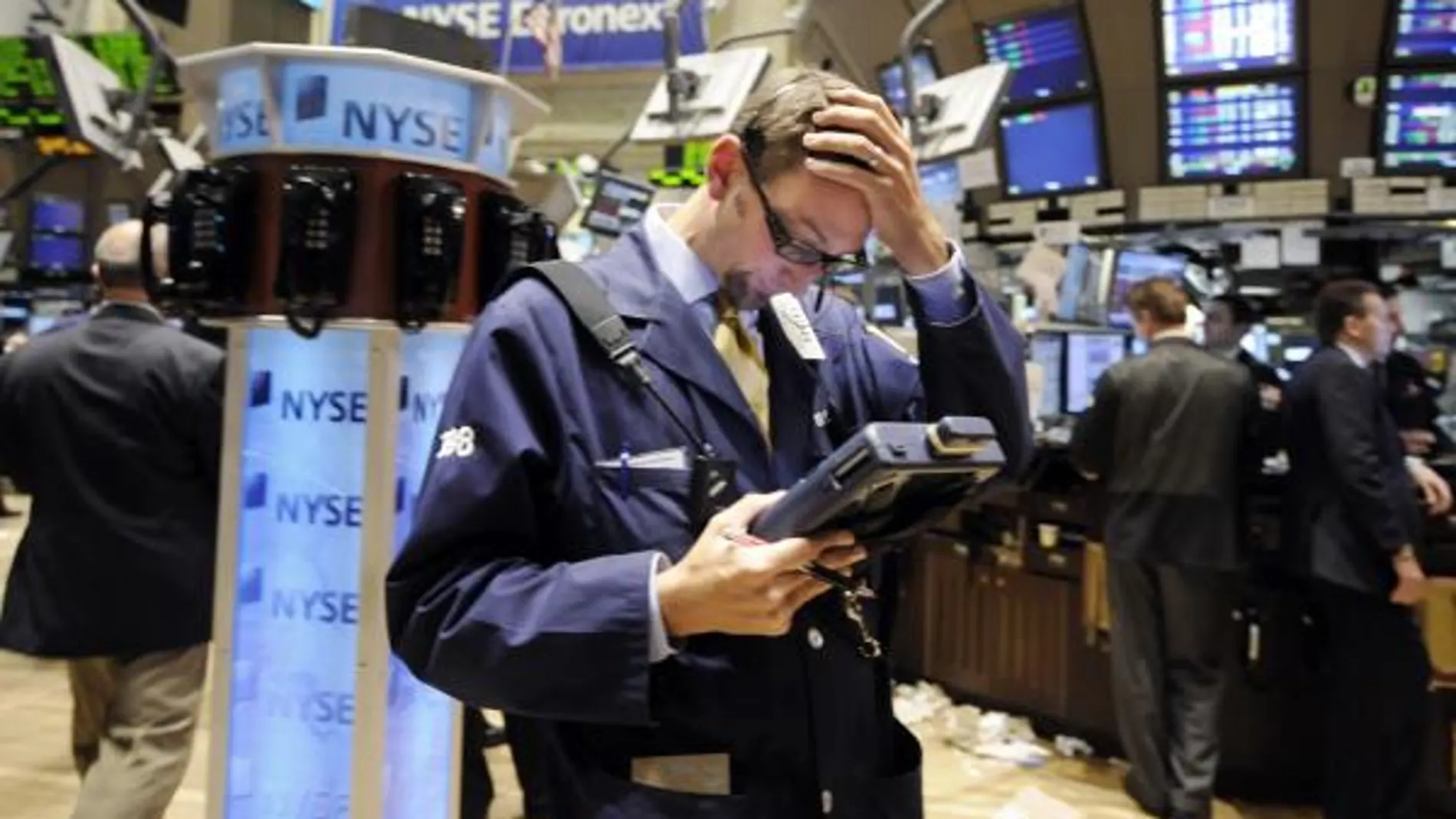 Un agente de bolsa de Wall Street, en una imagen de archivo