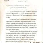 Memorándum que Robert Kennedy redactó a petición del secretario de Estado, Dean Rusk