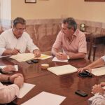 El alcalde, Juan Ignacio Zoido, en una reciente reunión con los gerentes de las empresas municipales en el Ayuntamiento