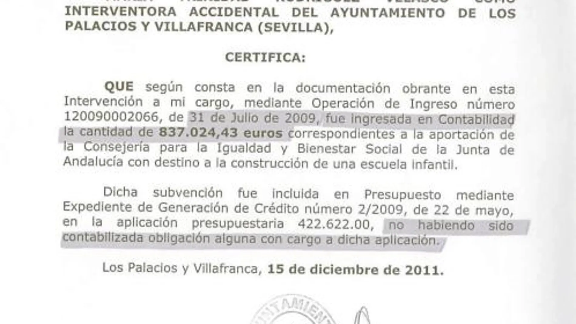 La Junta reclama una ayuda de un millón sin justificar por un ex alcalde socialista