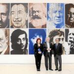 Consuelo Císcar, Antoni Miró y Vicente Montesinos presentan los homenajes que el artista hace a personajes ilustres