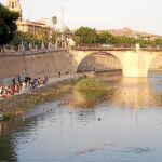 Imagen del río Segura a su paso por la capital murciana