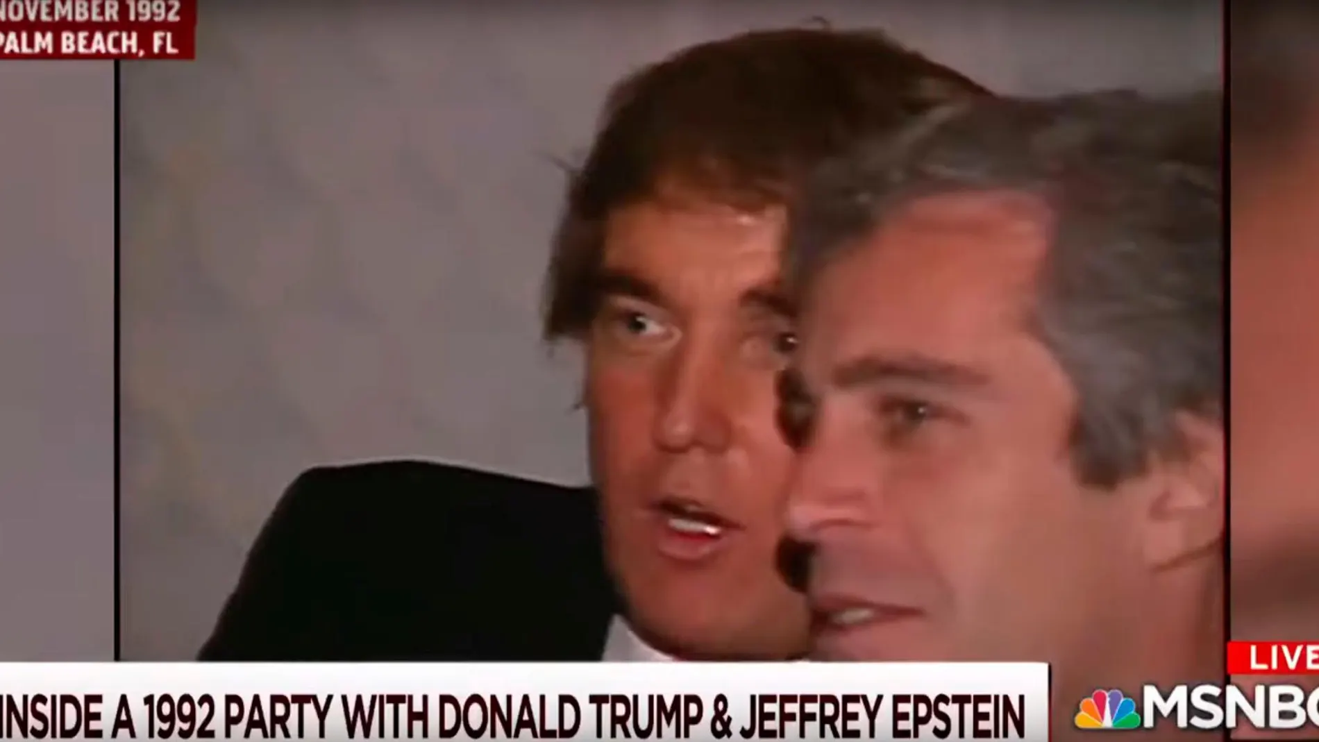 Recuperan el vídeo de la fiesta del 1992 de Trump y Epstein