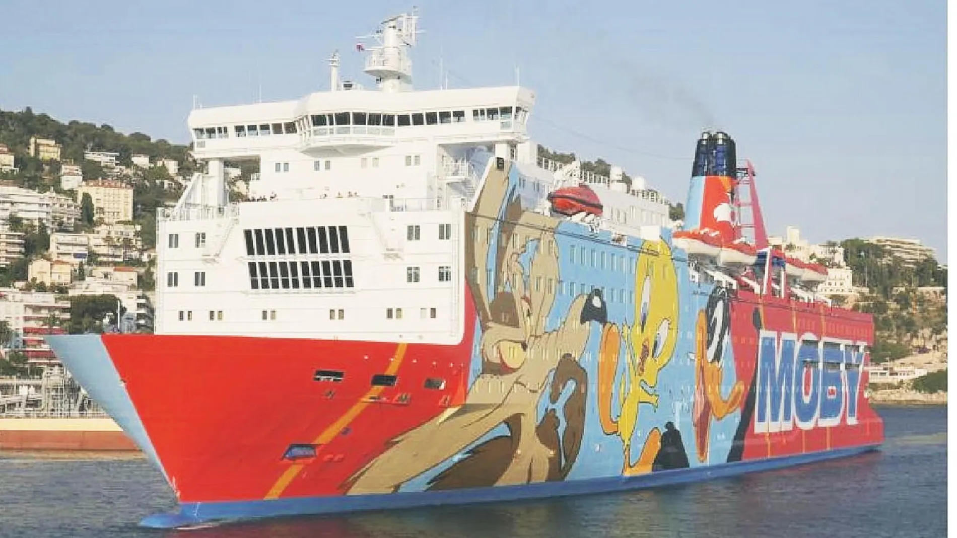El ferry «Moby Dada» llegó al Puerto de Barcelona el 21 de septiembre de 2017 y estuvo allí 57 días