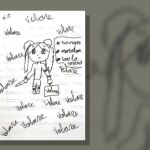 Dibujo que la niña entregó a sus profesores