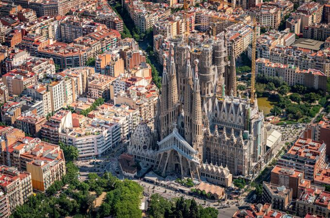 Vista aérea del templo barcelonés