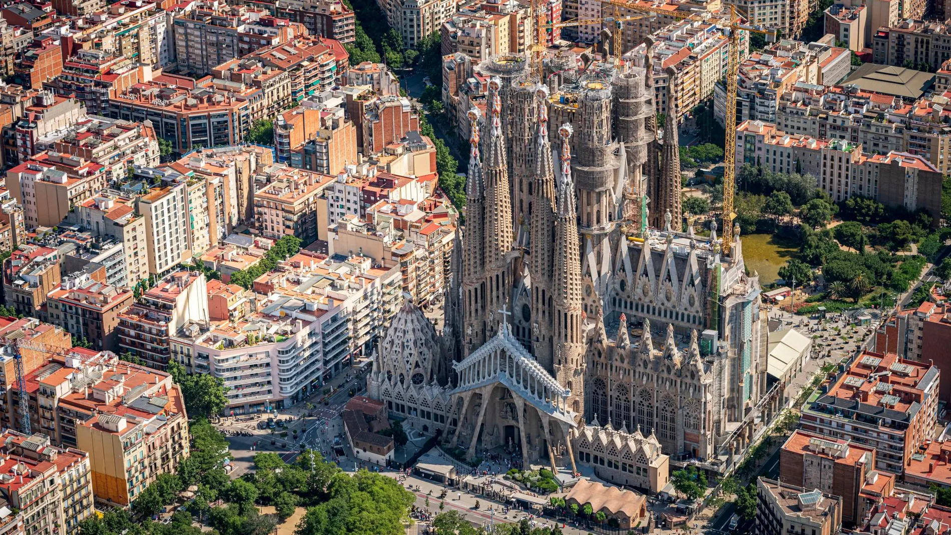 Vista aérea del templo barcelonés