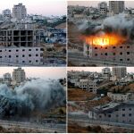 Momento en que las fuerzas israelíes derriban un bloqu de viviendas en Jerusalén Este/Reuters