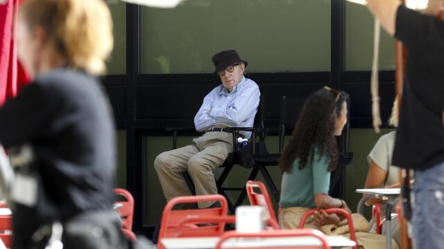 Woody Allen, durante el rodaje de su nueva película en San Sebastián