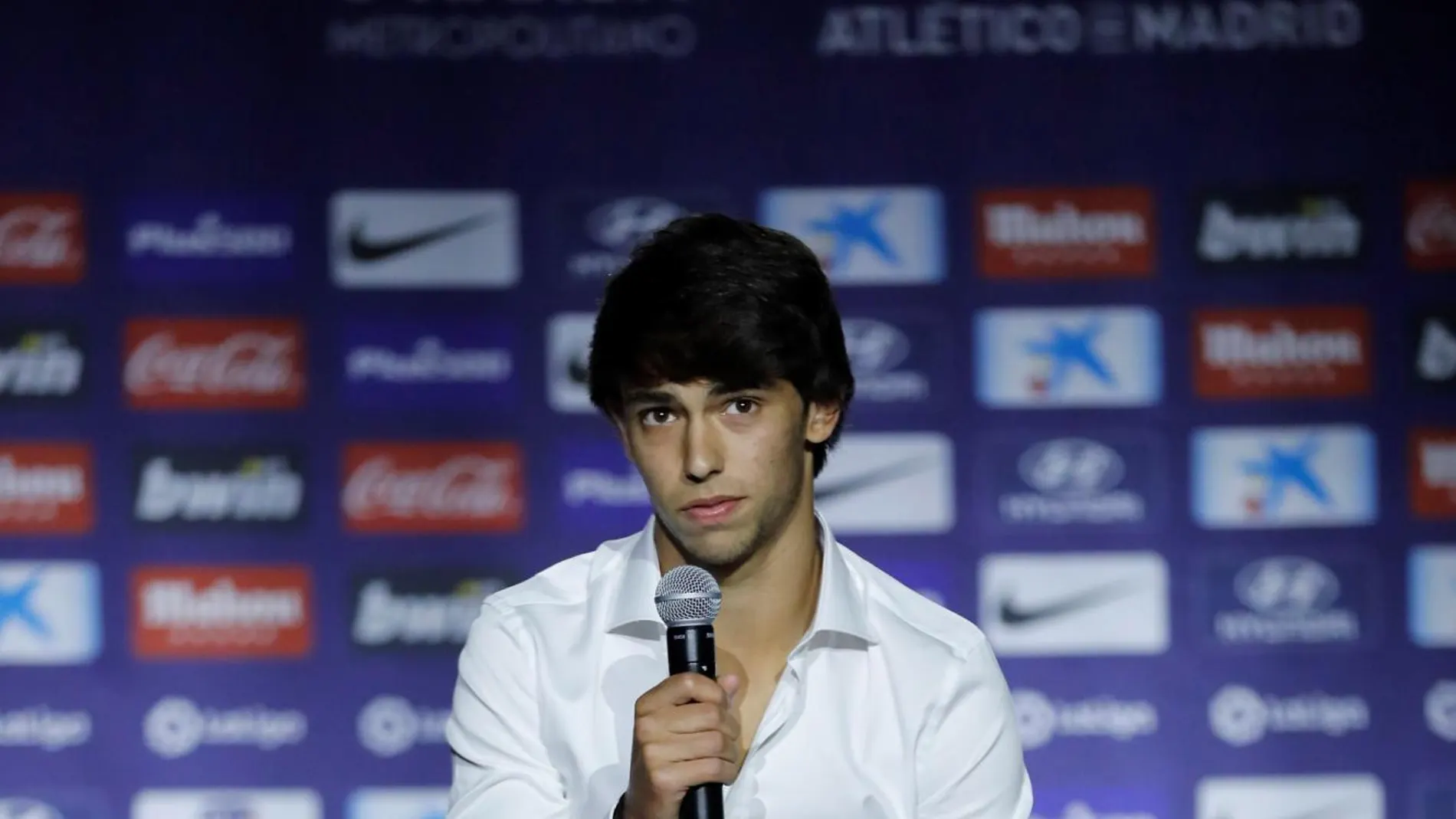 Joao Félix, durante su presentación como jugador del Atlético
