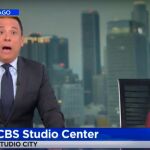 Informativo de las 9 de la CBS en Los Ángeles, cuando un terremoto irrumpe en pleno directo