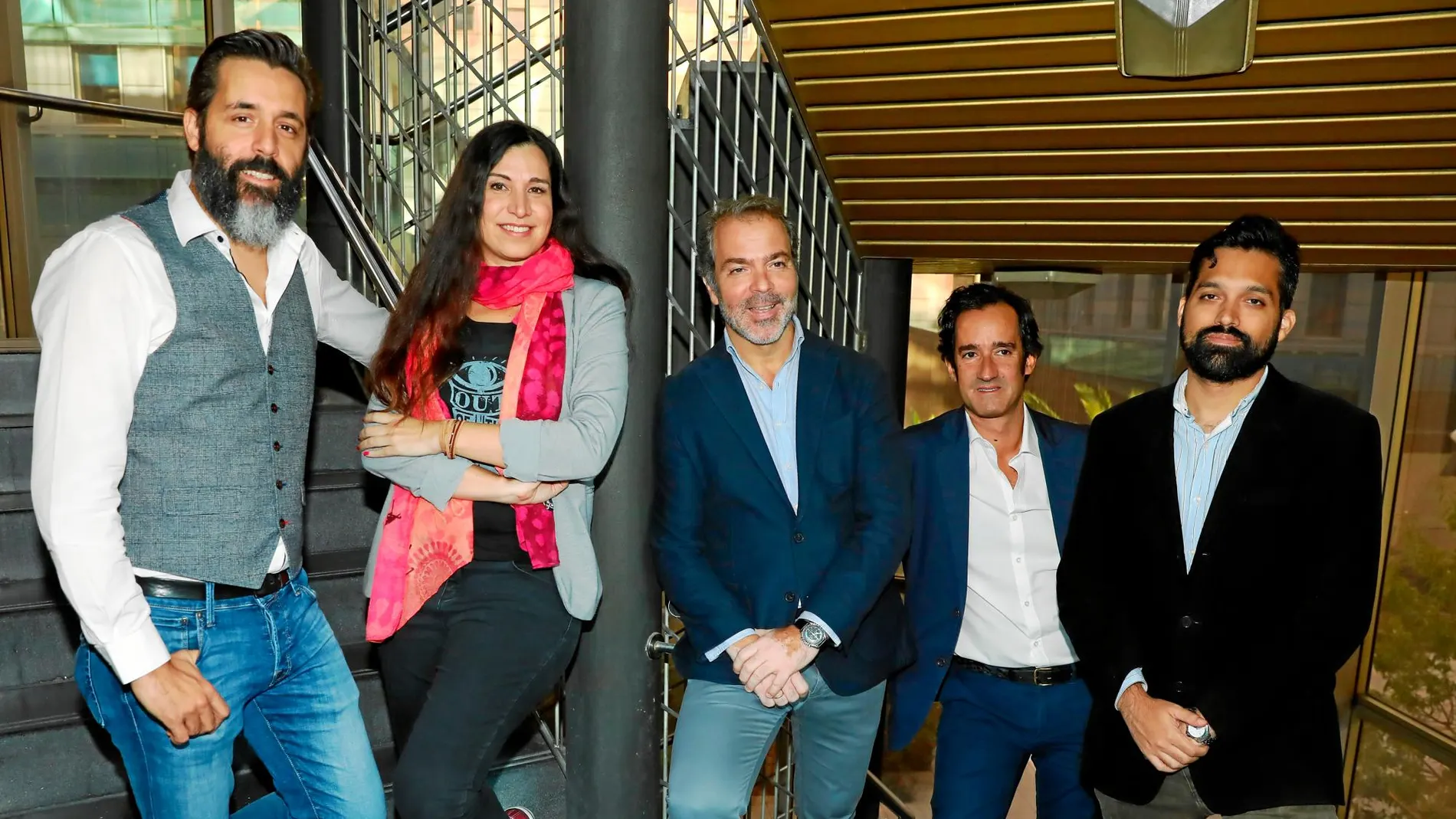De izquierda a derecha, Luis Torres, Tatiana Delgado, José María Moreno, Asier Labarca y Borja Vaz