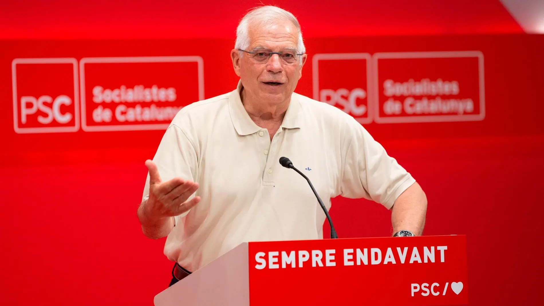 Borrell, hoy en Cataluña