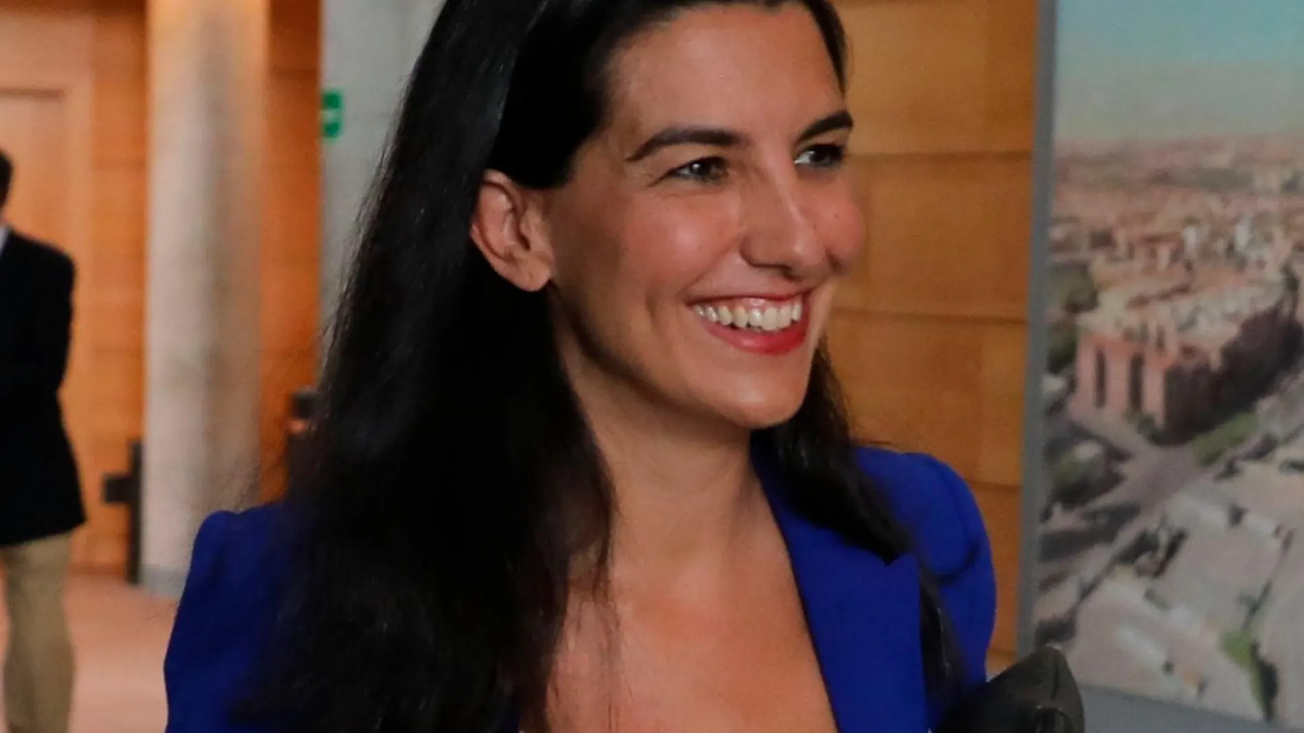 Rocío Monasterio, hoy, en la Asamblea de Madrid. (Foto: Rubén Mondelo)