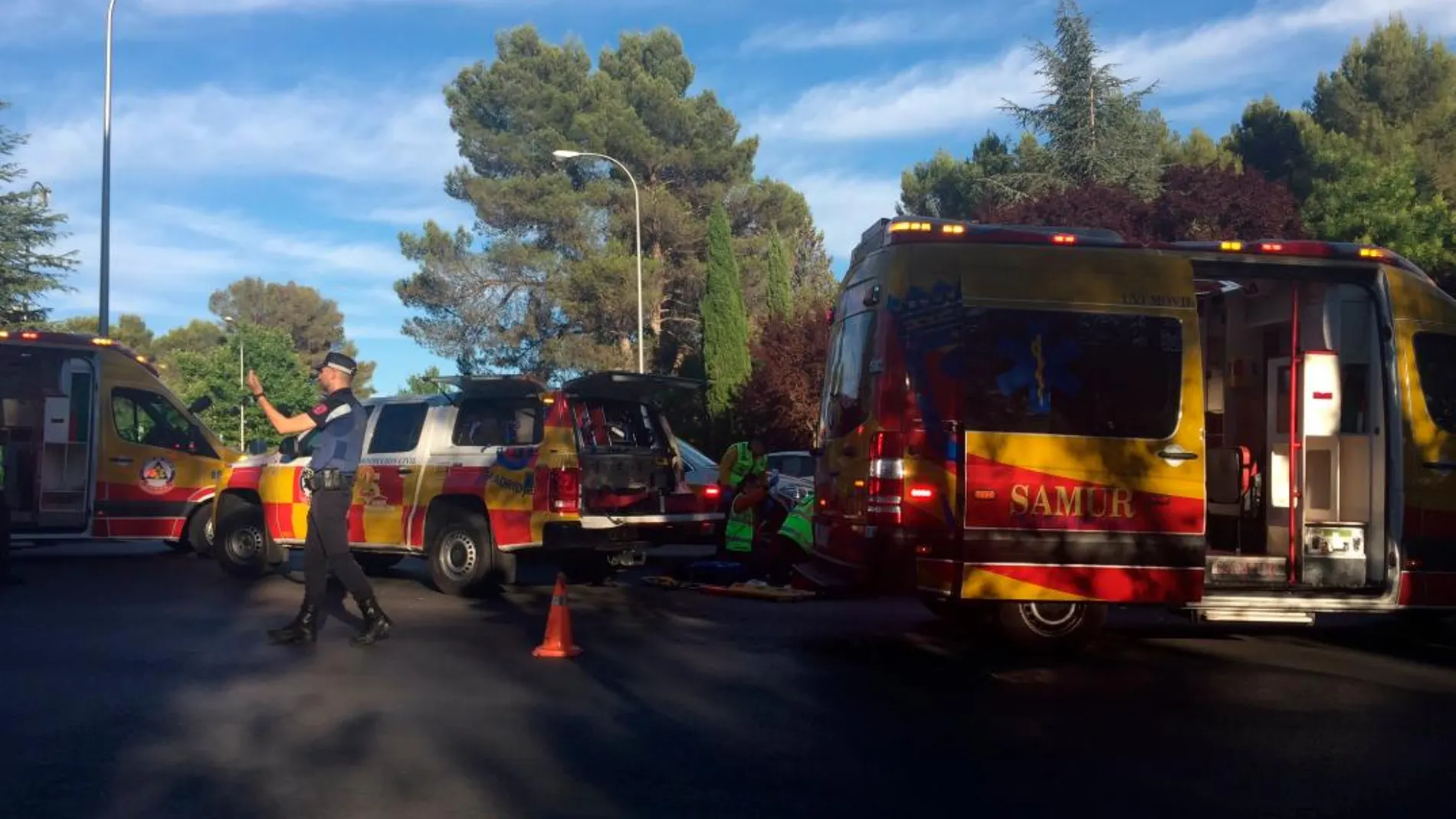 Fotografía de un momento posterior al accidente
