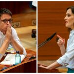 Errejón y Ayuso, durante el debate de ayer