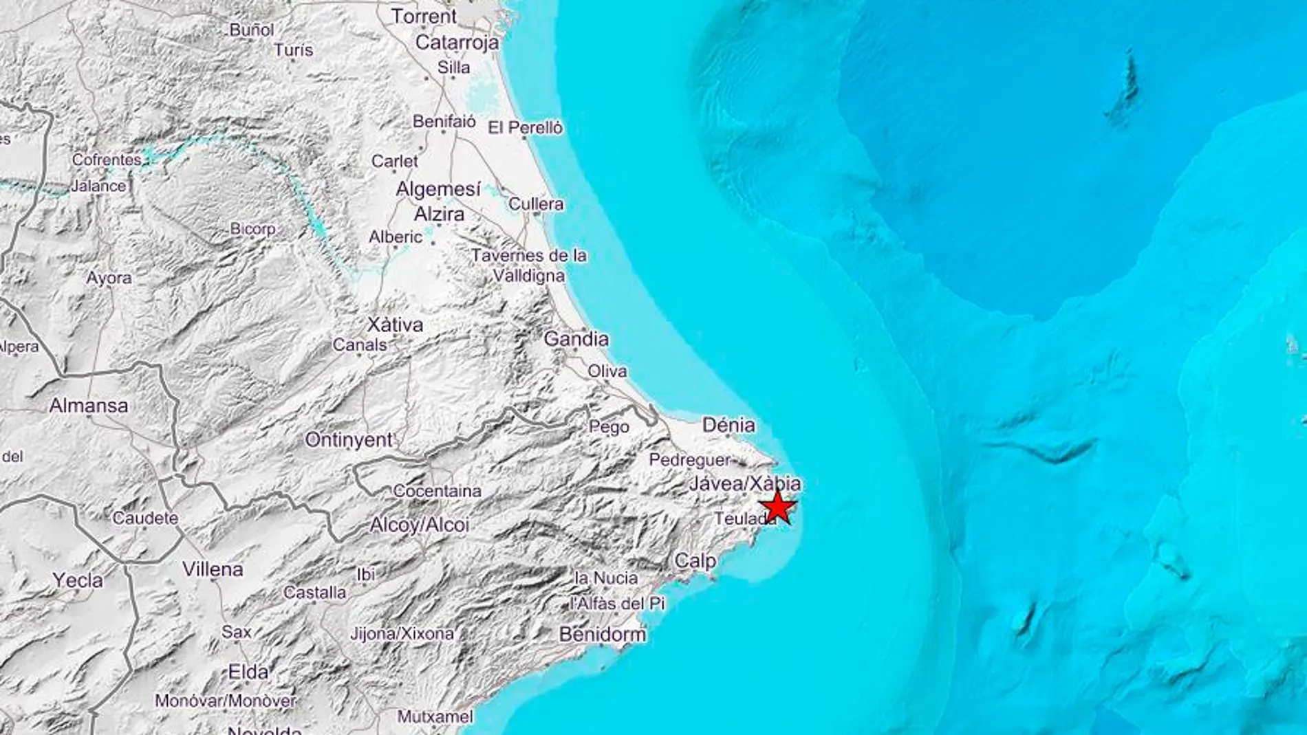 El epicentro del terremoto, que al parecer fue de baja intensidad, se ha situado a 3 km de Benitachell