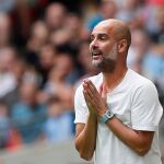 Guardiola, durante el partido contra el Liverpool que le dio su último título