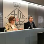La concejala de Hacienda, Montserrat Ballarín, y el concejal de Presupuestos, Jordi Martí