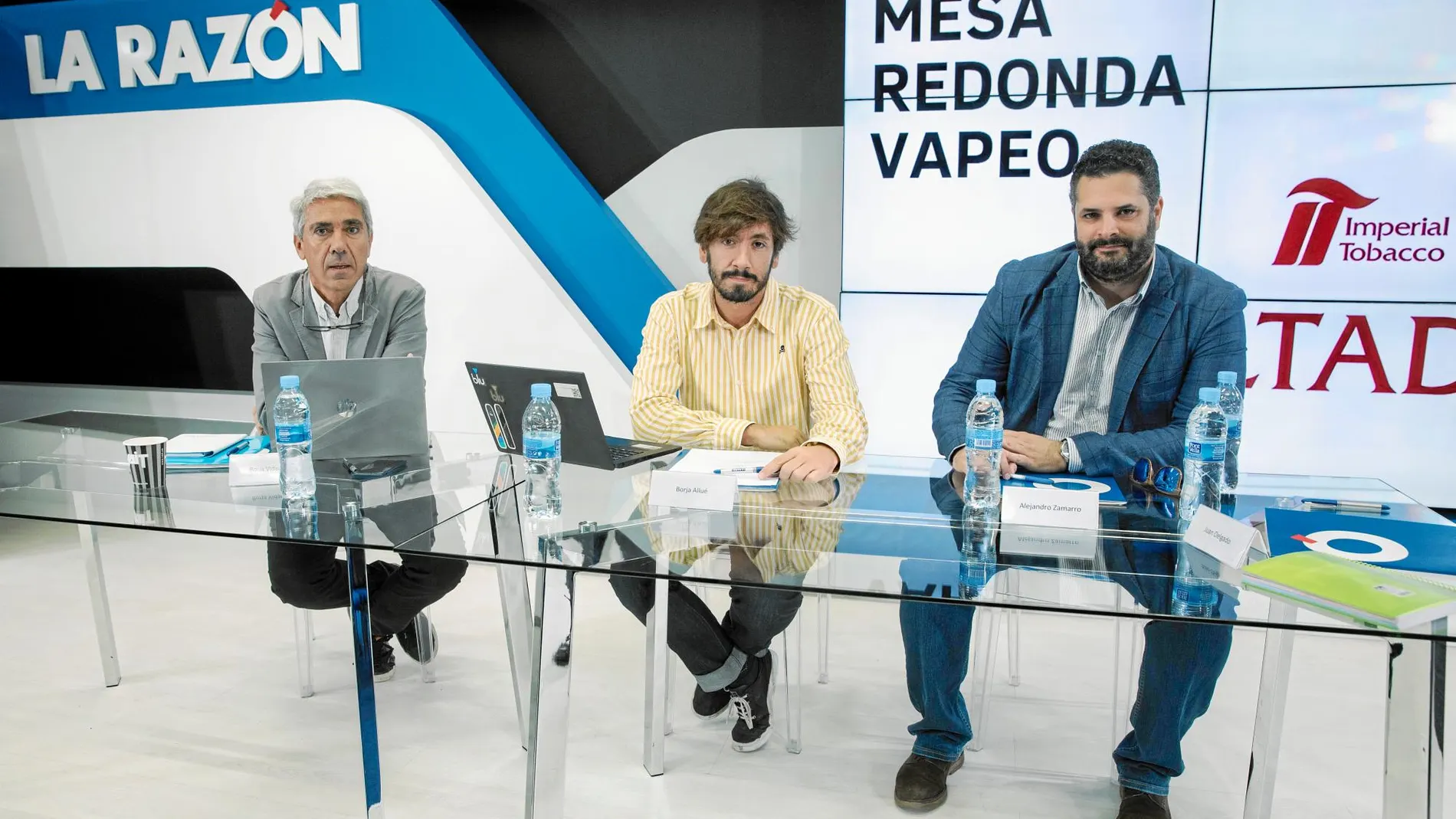 De izquierda a derecha, Borja Vidaurre, Borja Allué y Alejandro Zamarro. Foto: Gonzalo Pérez