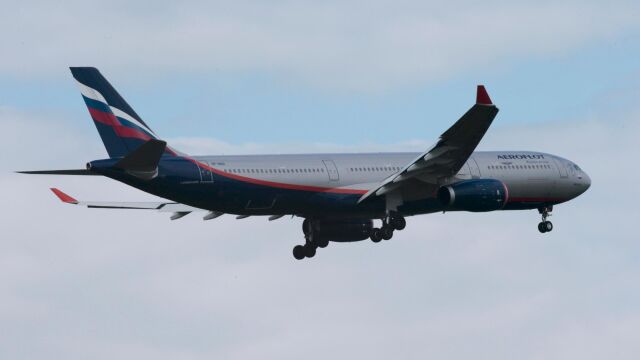 Foto de archivo de un avión aterrizando en el aeropuerto de Moscú donde se produjo el incidente/Reuters