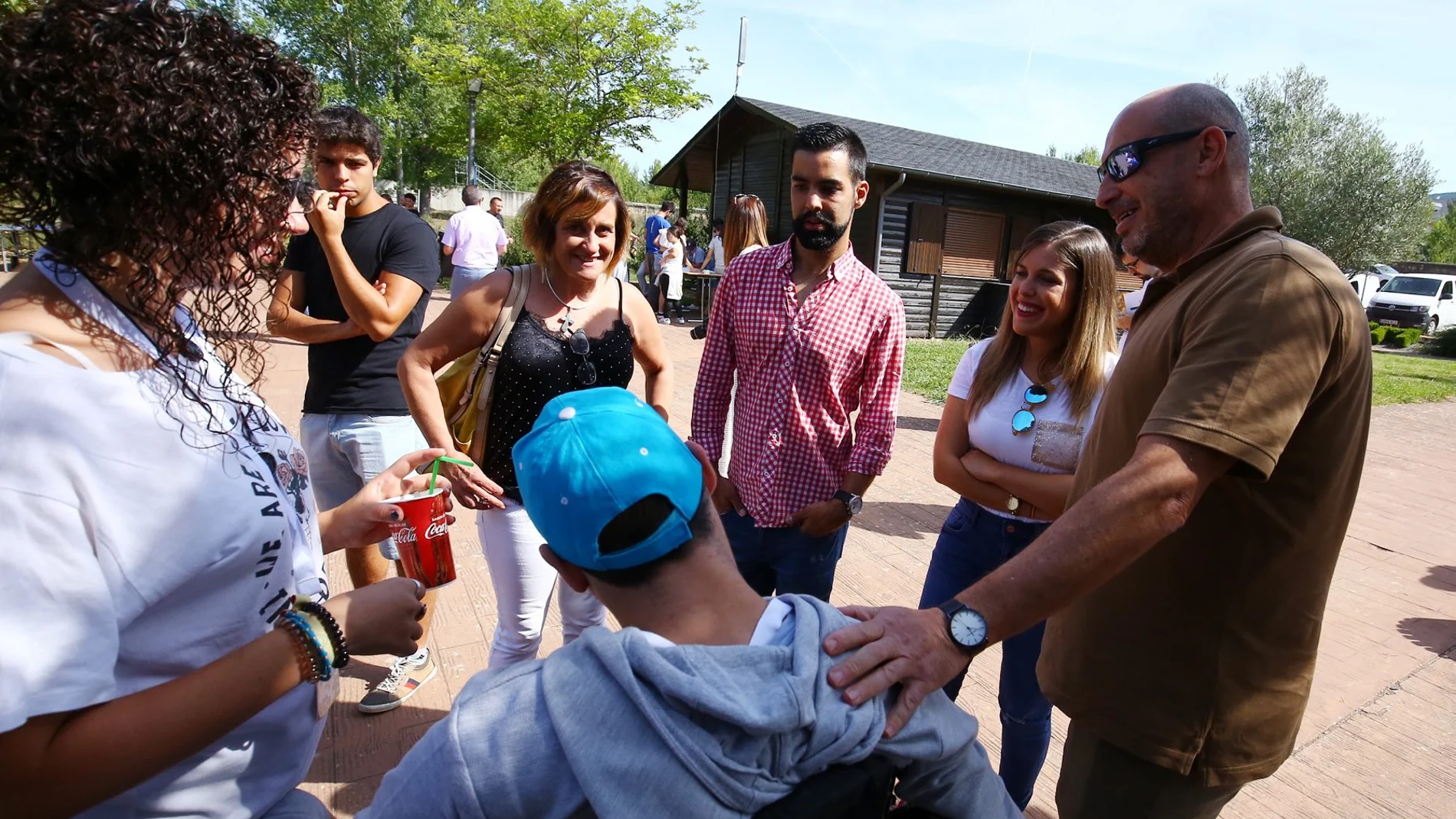 López García junto a Núñez Rodríguez y Pérez durante la visita institucional al International Summer Festival 2019