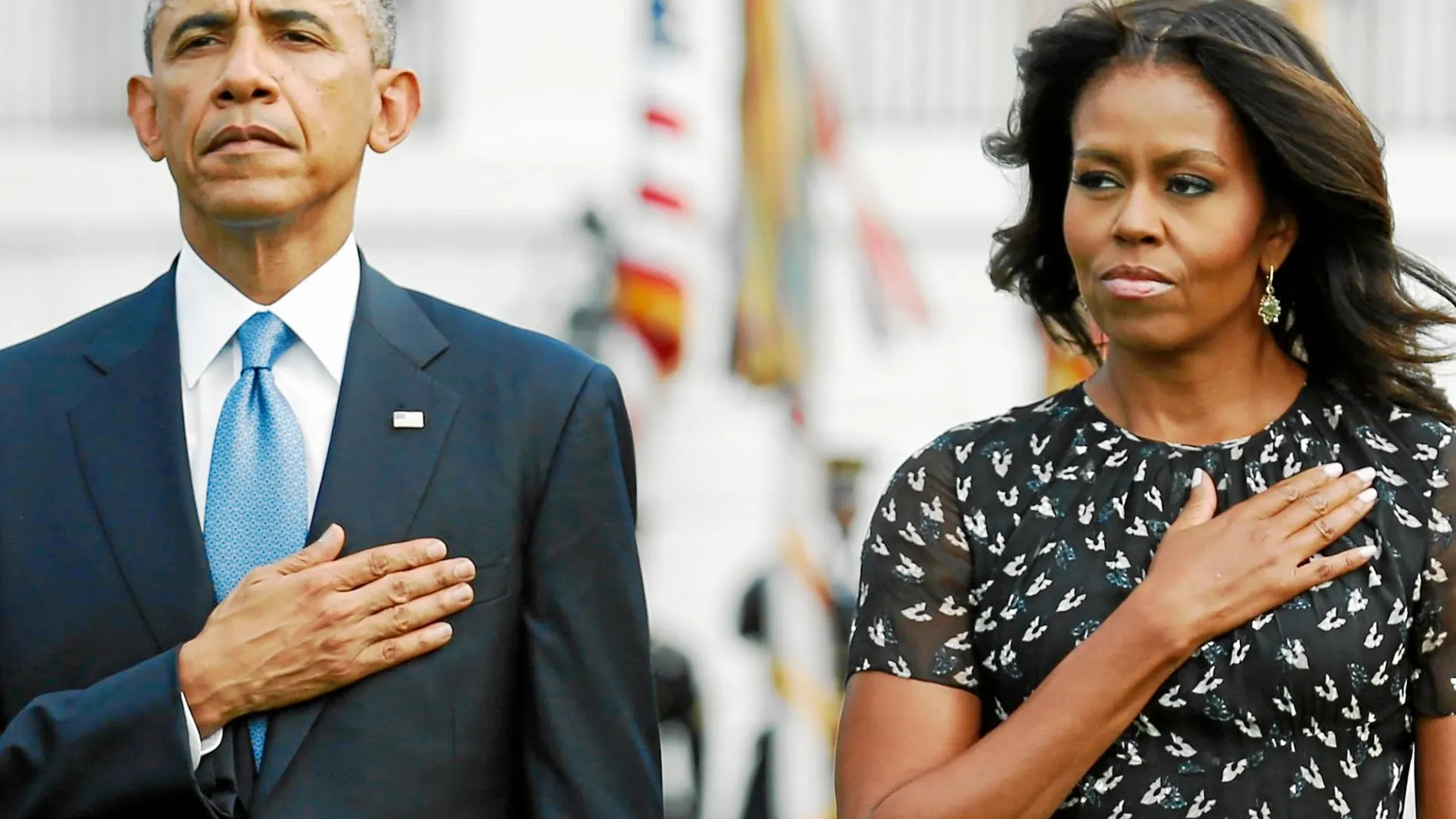 Barack Obama y Michelle Obama en el aniversario del 11-S en 2014