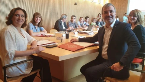 Ada Colau y Jaume Collboni