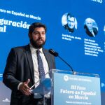 El presidente murciano, Fernando López Miras, durante su participación en la jornada sobre ‘Recursos Hídricos: innovación y desafíos”