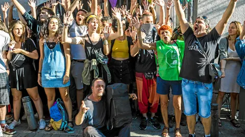 Desde La Ingobernable vendieron como una victoria el «no desalojo» y acusaron al Ayuntamiento de haber mantenido una «actitud chulesca» / Foto: Alberto R. Roldán