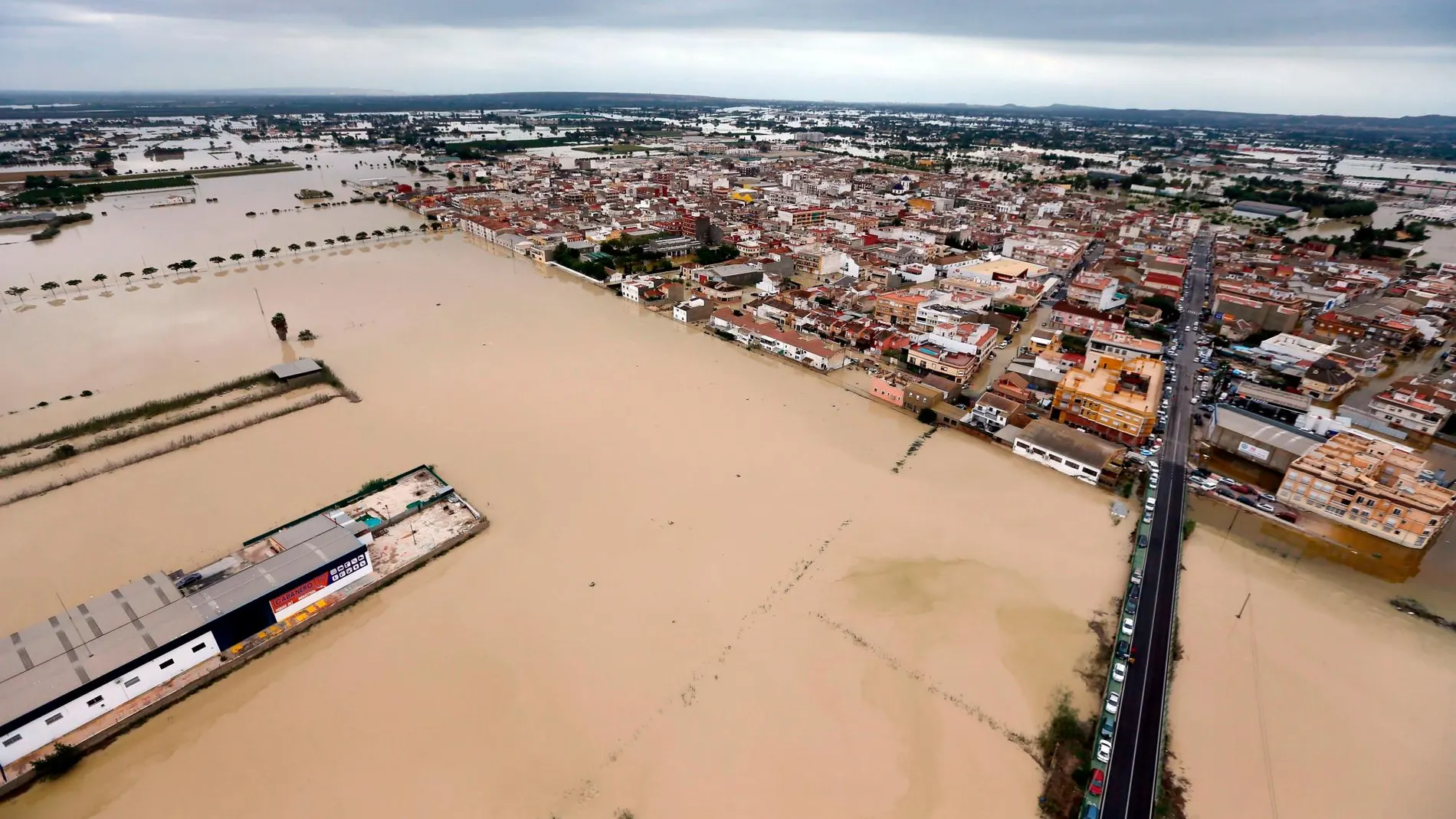 La ciudad de Dolores (Alicante), inundada por la Gota Fría/ EFE