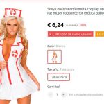 Uno de los disfraces que se venden en Aliexpress y que el colectivo de enfermería ha pedido que se retire