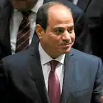 El presidente de la ONU, Abdel Fattah al Sisi,ayer durante su participación en la Asamblea General de la ONU