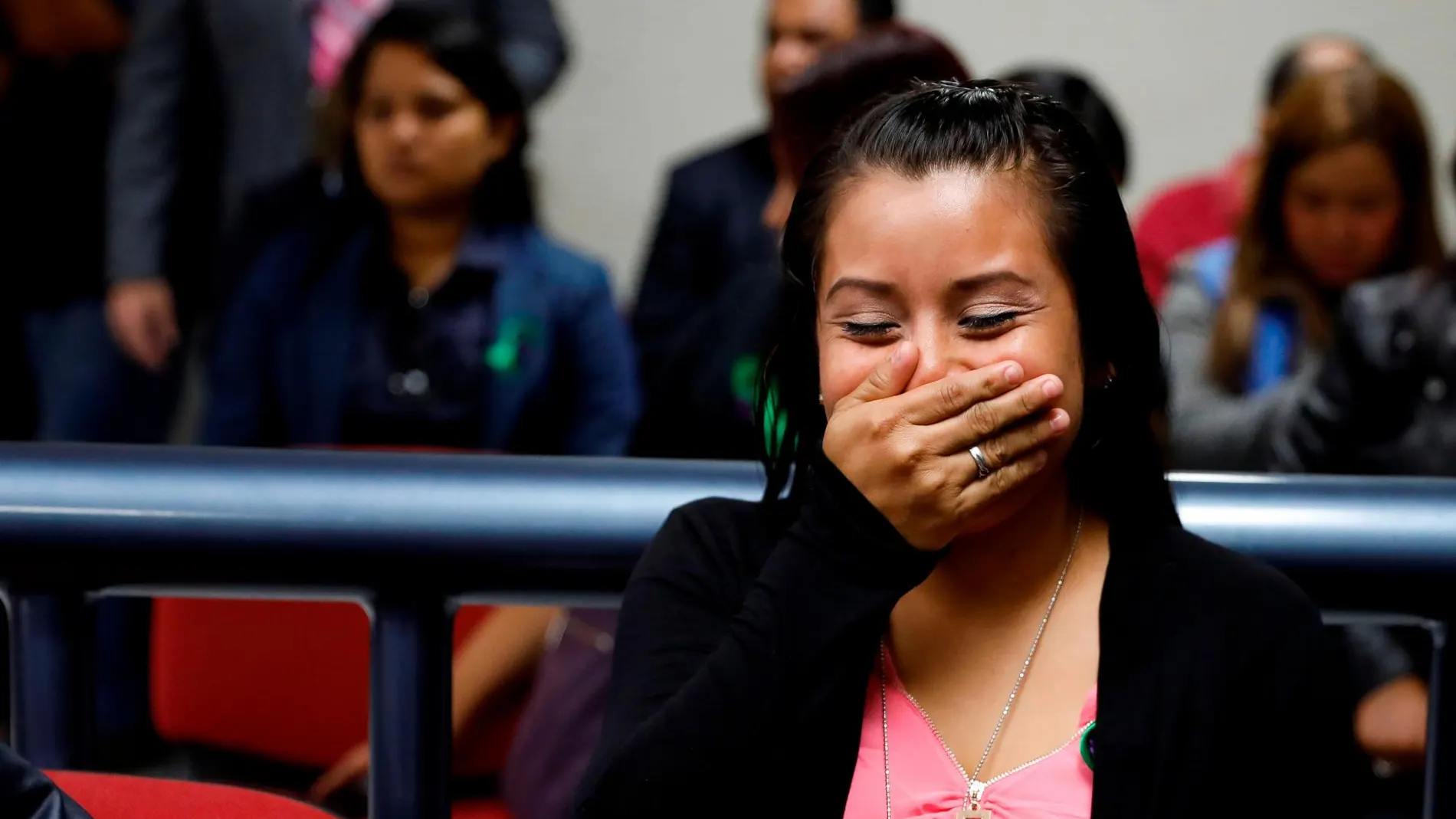 Evelyn Hernández tras escuchar la pasada semana la sentencia del tribunal/REUTERS