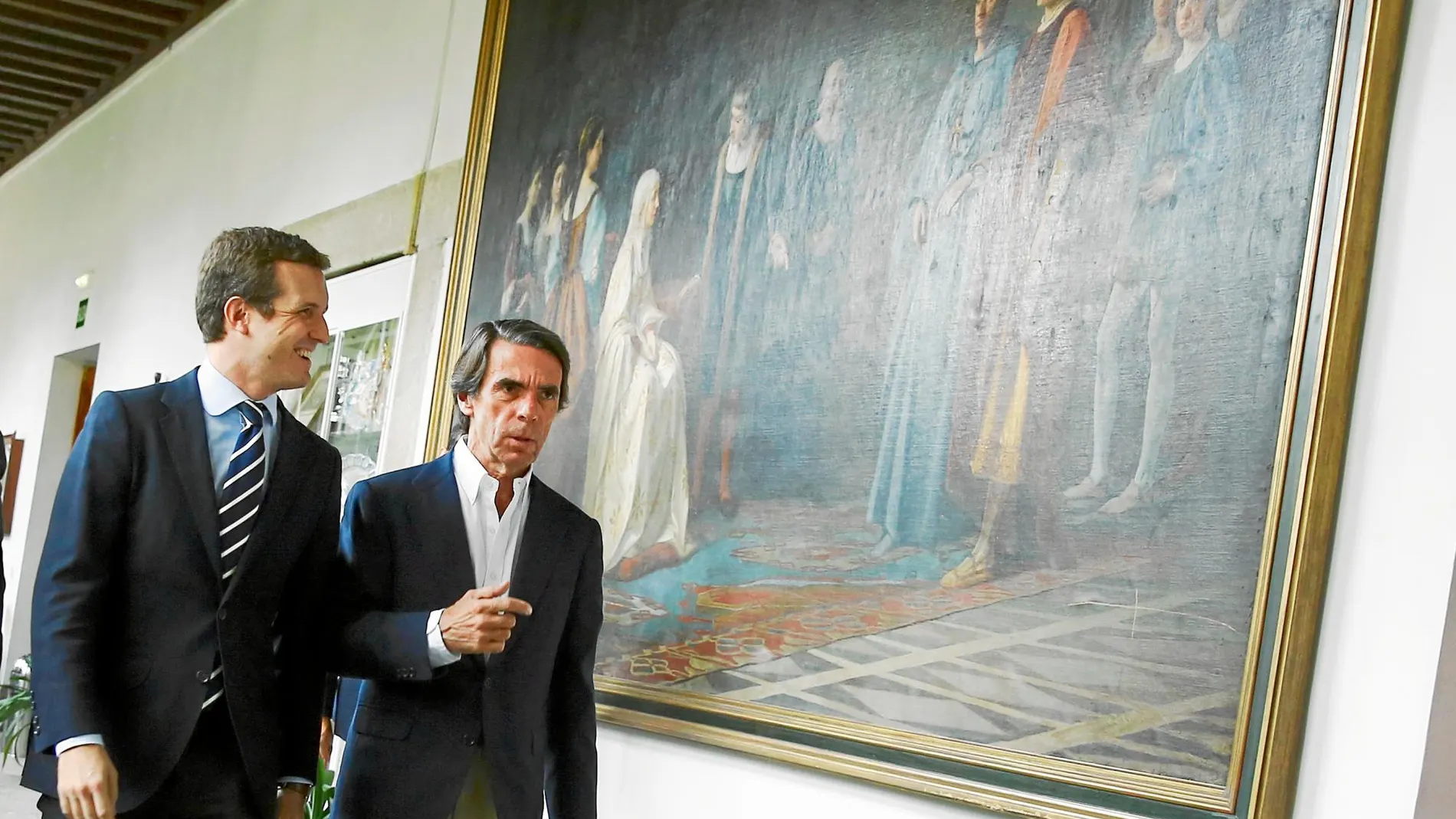Casado recuperó ayer la costumbre de que el presidente del PP inaugure los cursos de FAES de Aznar / Foto: Cipriano Pastrano