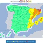 Mapa con la situación y alertas del martes 22