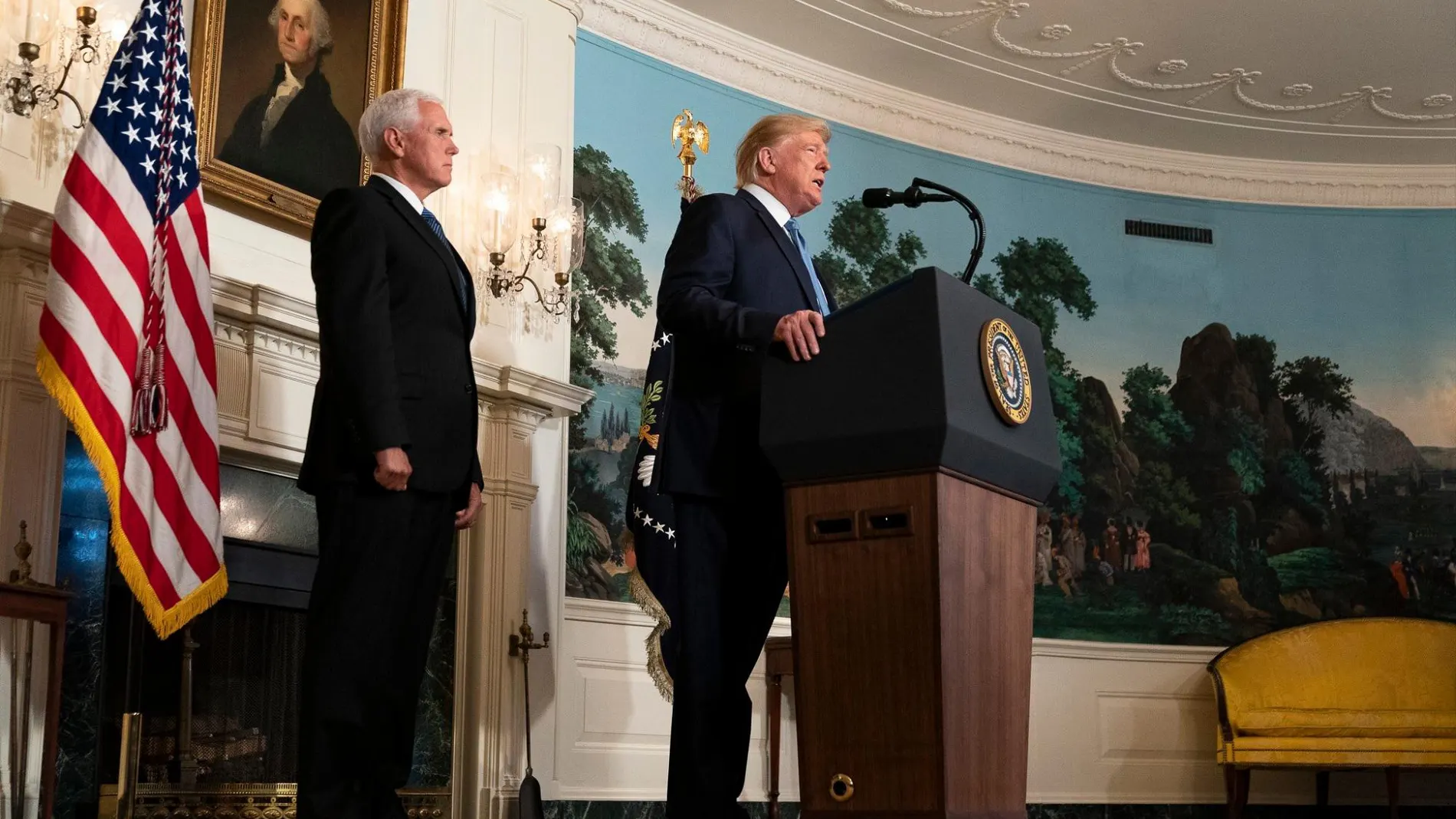 El presidente estadounidense, Donald Trump, junto al vicepresidente Mike Pence, en la Casa Blanca P / Foto: Joyce N. Boghosian/The White House/dpa
