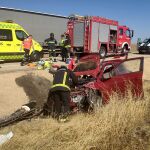 Accidente de tráfico en el kilómetro 315 de la carretera N-234 a la altura de Torrubia (Soria)