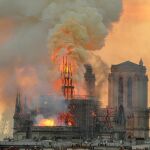 Notre Dame, en llamas el pasado mes de abril / Foto: Ap