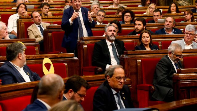 JxCat, ERC, la CUP y los “comunes” votarán en contra de la moción de Cs.