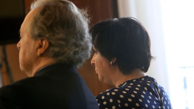 El ex presidente de Invercaria Tomás Pérez-Sauquillo junto Gracia Rodríguez, ex administradora de Aceitunas Tatis / Foto: Manuel Olmedo