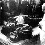 Cuerpo de Calvo Sotelo, asesinado el 13 de julio de 1936.